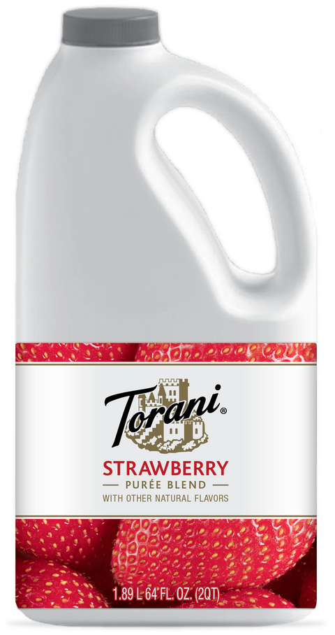 Torani Strawberry Puree Blend 64 fl. oz. - 4/Case