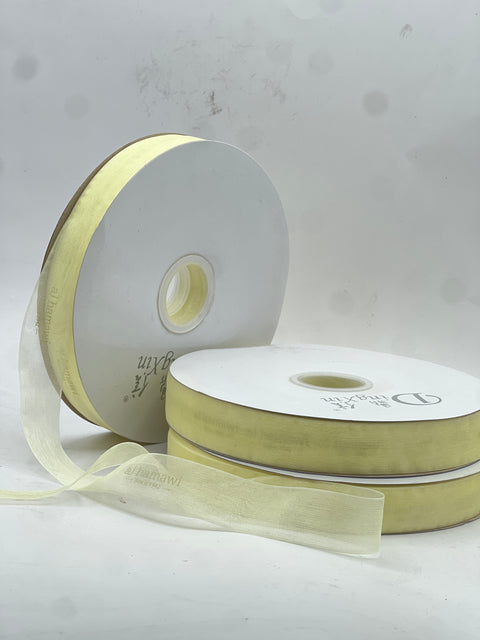 Logo Printed- Organza Saitn Ribbon - Middle Width