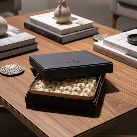 Fancy Square Leather Box (Large)