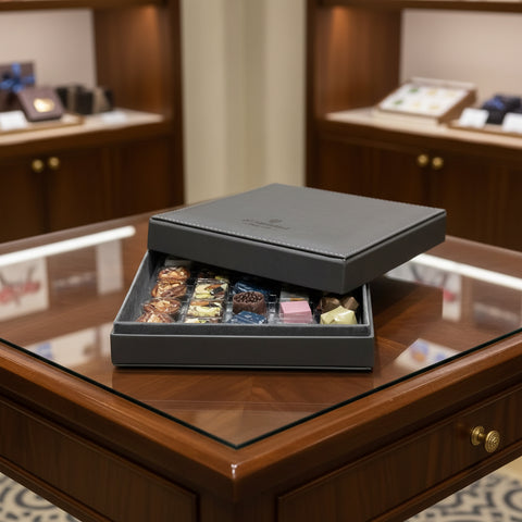 Fancy Square Leather Box (Large)