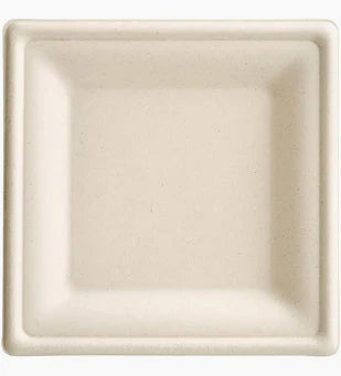 6" Fiber Square Plate Per 1000/Case)