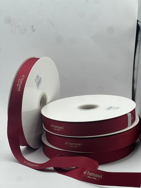 Logo printed /Grosgrain Ribbon - Middle Width