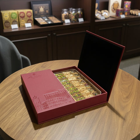 Fancy Square Magnetic Leather Box (Country Theme)