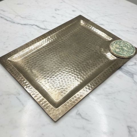 Rectangular Bronze Tray (Islamic decoration)