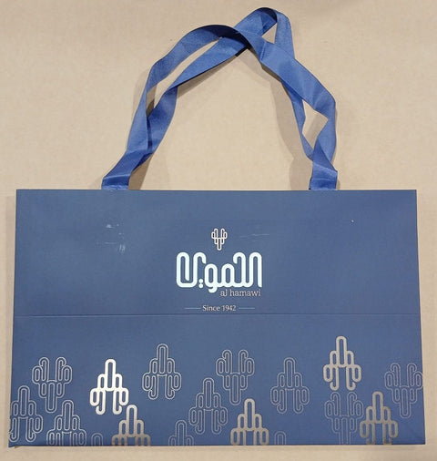 Carton Bag with Handle - Blue - Large