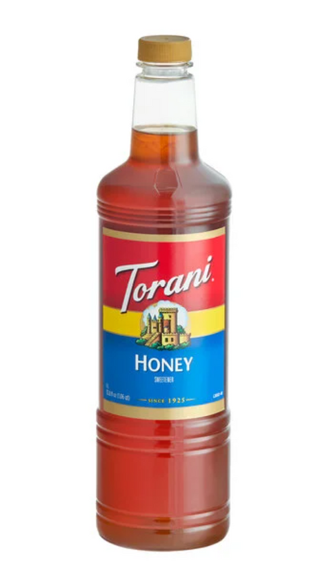 Torani Honey Sweetener Syrup Plastic Bottle 1 Liter - 6/Case