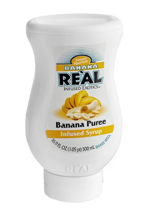 Real Banana Puree Infused Syrup 16.9 fl. oz. - 6/Case