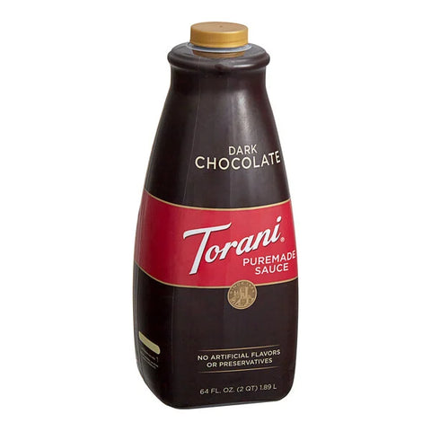 Torani Puremade Dark Chocolate Flavoring Sauce 4/Case