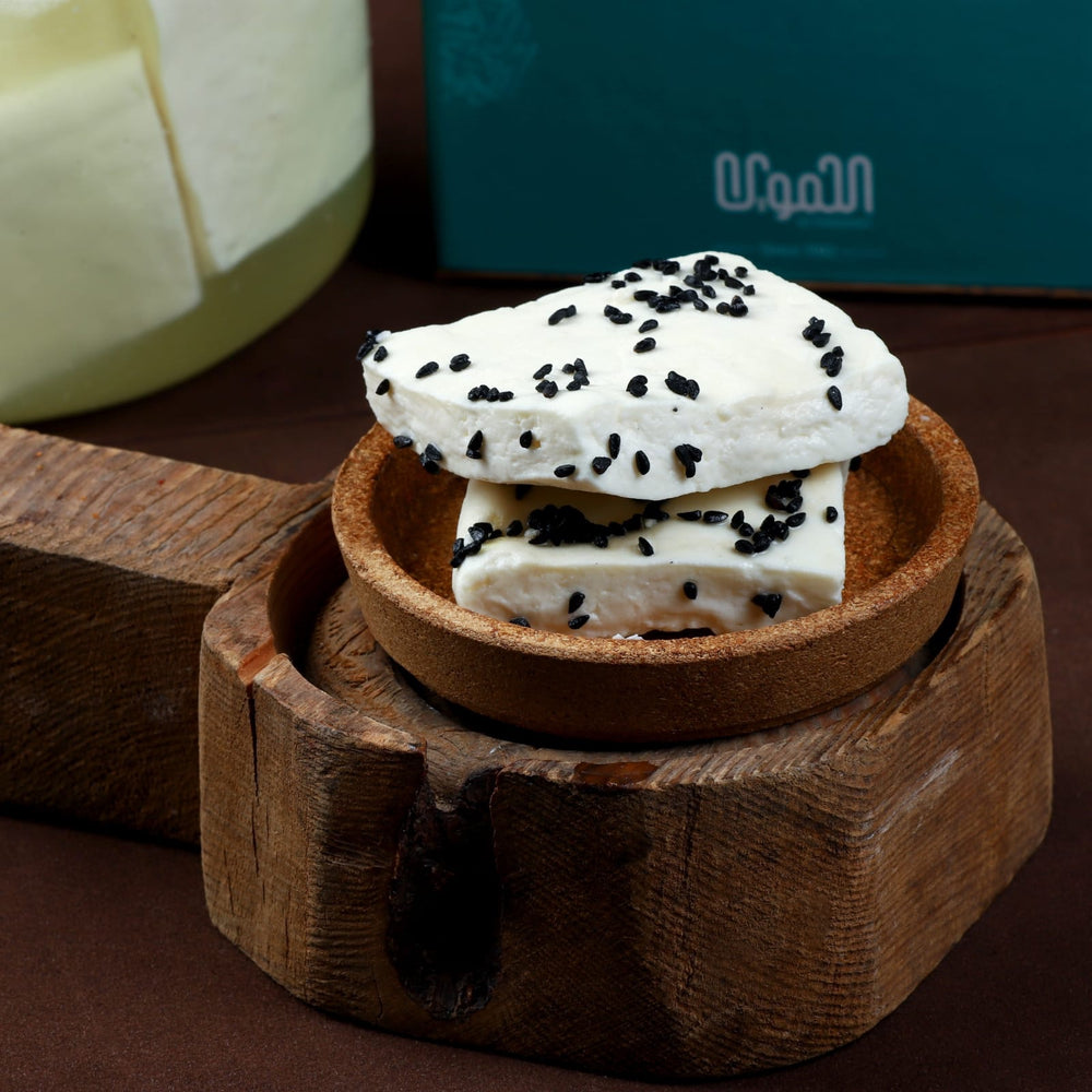 White Cheese with black seeds
